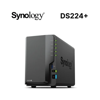 Synology 群暉科技Synology 群暉科技 搭HAT3300 12TB x2 ★ DS224+ 2Bay NAS 網路儲存伺服器