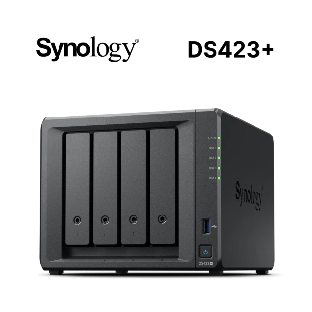Synology 群暉科技 搭WD 2TB x2 ★ DS423+ 4Bay NAS 網路儲存伺服器