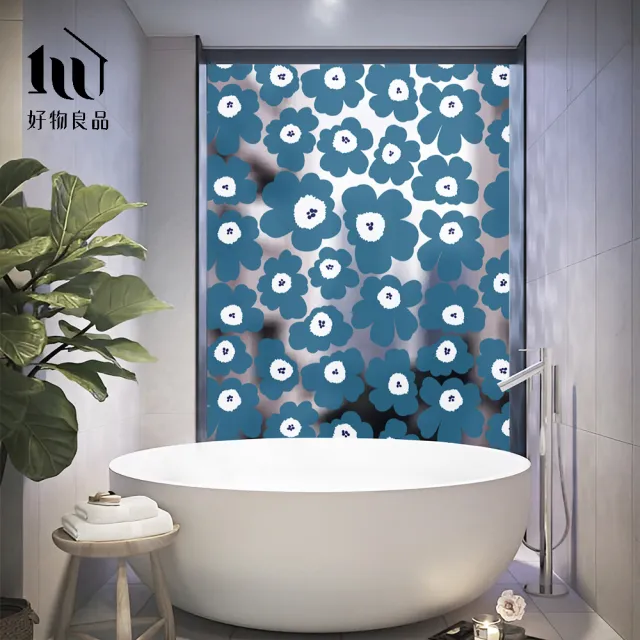 【好物良品】160x120cm獨家設計無痕無膠霧面玻璃窗戶靜電貼紙(玻璃貼 霧面貼 無痕壁貼)