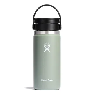 【Hydro Flask】16oz/473ml 寬口旋轉咖啡蓋保溫杯(灰綠)(保溫瓶)