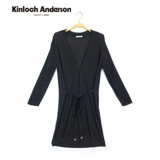 【Kinloch Anderson】修身長版開襟針織外套 金安德森女裝(KA0769062 黑)
