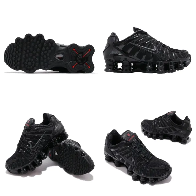 【NIKE 耐吉】Nike 休閒鞋 Wmns Shox TL 黑 全黑 女鞋 男鞋 彈簧鞋 復古 運動鞋(AR3566-002)