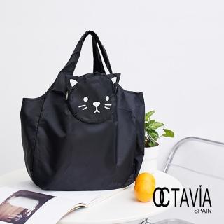 【OCTAVIA 8】OCTAVIA8 - 黑貓收納隨身購物袋- CAT黑(購物袋)