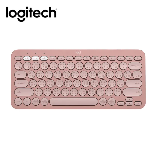 【Logitech 羅技】K380s 跨平台藍牙鍵盤(玫瑰粉)