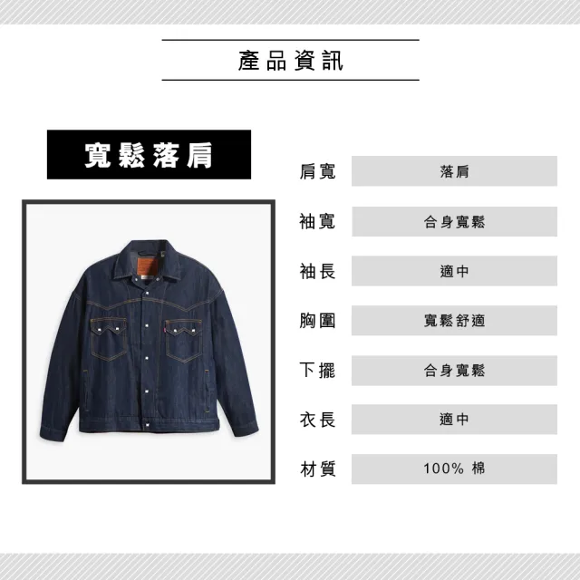 【LEVIS 官方旗艦】男款 輕磅寬鬆版落肩牛仔外套 / 原色石洗 熱賣單品 A5786-0000