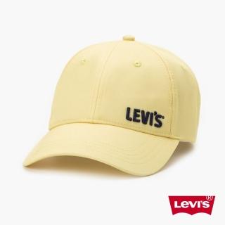 【LEVIS 官方旗艦】Gold Tab金標系列 男女 可調式插釦棒球帽/精工立體刺繡Logo 鵝黃 熱賣單品 D7278-0014