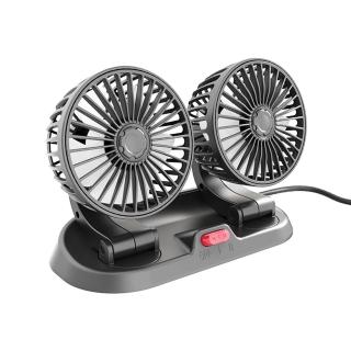 【KT BIKER】延伸款 雙頭車用風扇(車用風扇 USB風扇 12V 24V 汽車風扇)