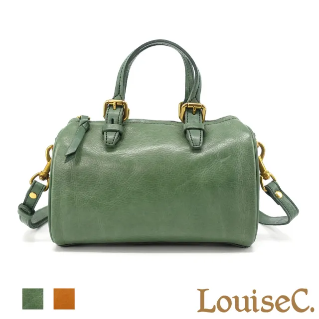 【LouiseC.】Tree House 植鞣革手工染牛皮 日系手提斜背 波士頓真皮包 2色 真皮包包 TWD1099