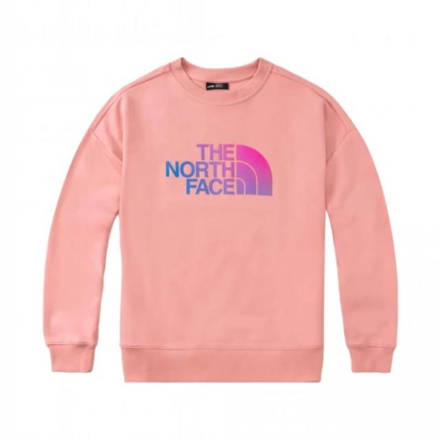 【The North Face】北臉 上衣 女款 長袖上衣 運動 寬鬆版 W NOVELTY HALF DOME CREW 粉 86QDI0R