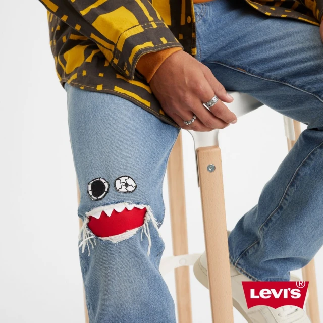 【LEVIS 官方旗艦】滑板系列 男款 直筒牛仔褲 / 彈性 / 破壞造型補丁 人氣新品 59692-0033