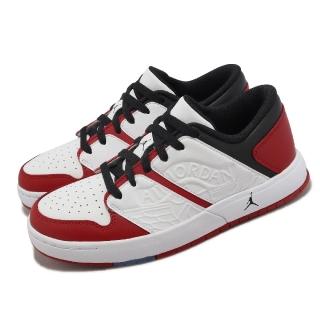 【NIKE 耐吉】休閒鞋 Jordan NU Retro 1 Low GS 女鞋 大童鞋 芝加哥 白 紅 1代(FB4412-611)