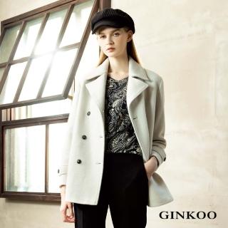 【GINKOO 俊克】變形蟲拼布V領上衣