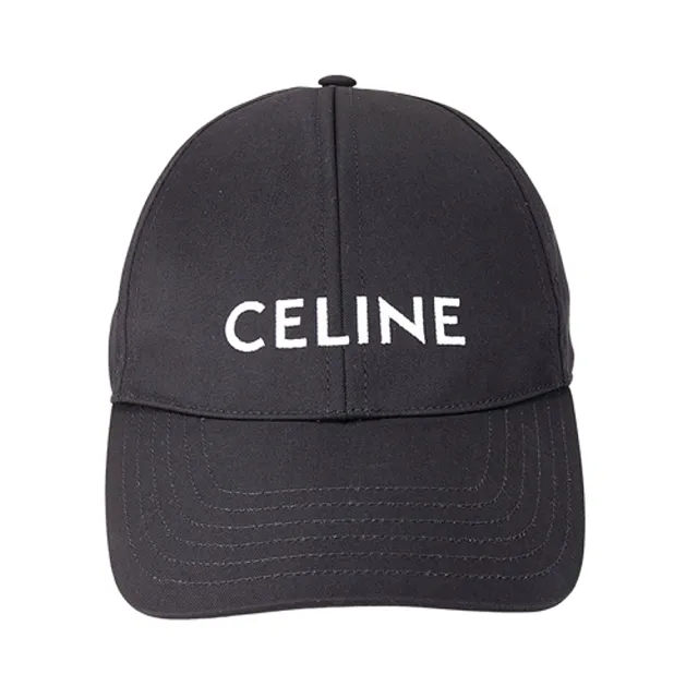 CELINE】字母刺繡標誌棉質棒球帽(黑色) - momo購物網- 好評推薦-2023年11月