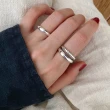 【KT DADA】開口戒指 女生禮物 戒指 純銀戒指 銀戒指 麻花戒指 寬版戒指 韓國戒指 個性戒指 日系戒指