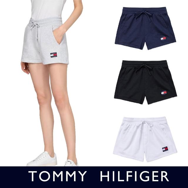 【Tommy Hilfiger】TOMMY 經典刺繡大Logo運動休閒棉短褲 休閒褲-女-多色組合(平輸品/)