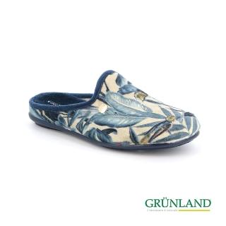 【GRUNLAND】義大利自然叢林蜂鳥保暖拖鞋 灰藍(義大利進口健康舒適鞋)