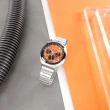 【CITIZEN 星辰】三眼計時 牛頭錶 日期 日本機芯 不鏽鋼手錶 黑橘色 38mm(AN3660-81X)