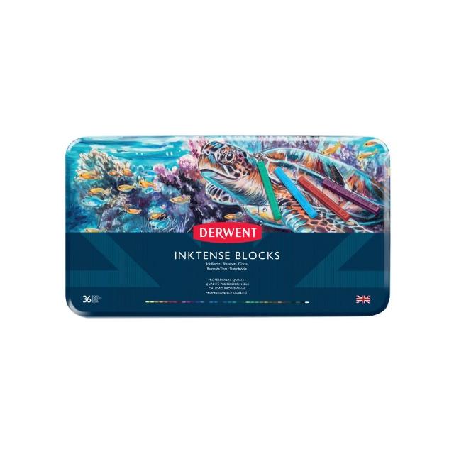 【Derwent 德爾文】INKTENSE BLOCKS 水墨彩條36色-鐵盒裝