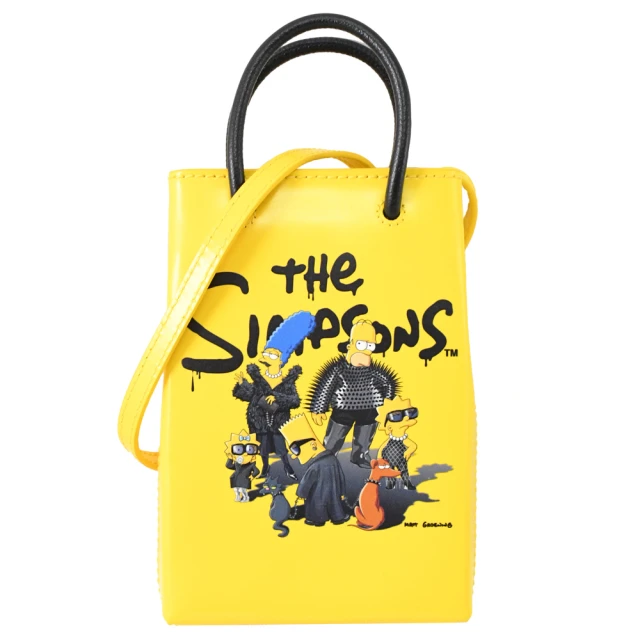 Balenciaga 巴黎世家Balenciaga 巴黎世家 The Simpsons 限定聯名款紙袋造型迷你手提兩用包(黃)