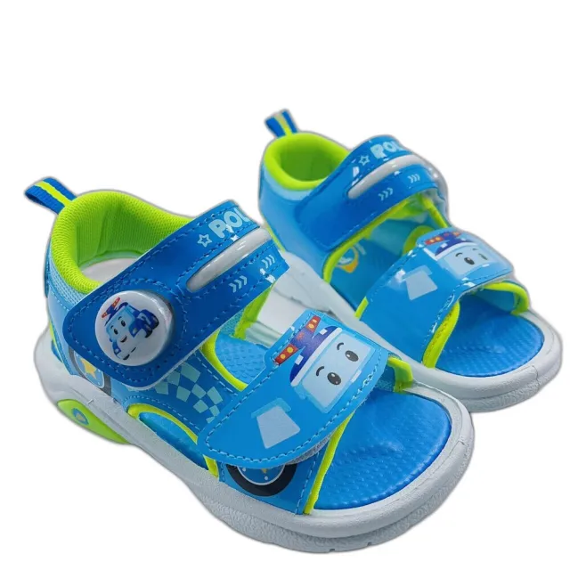 【樂樂童鞋】台灣製波力救援小隊電燈涼鞋-安寶 另有兩色可選(台灣製)