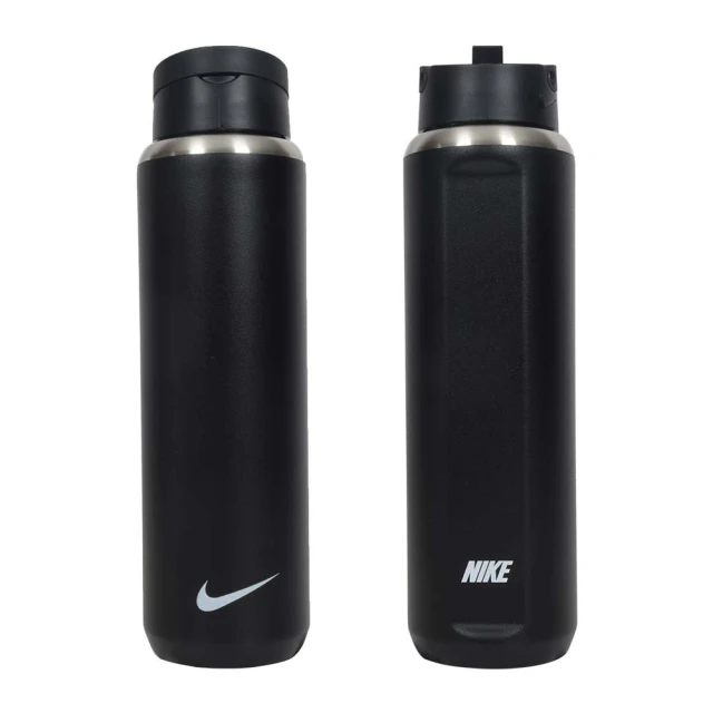 NIKE 耐吉NIKE 耐吉 吸管保冷瓶 24 OZ-慢跑 單車 登山 運動水壺 700ML 黑白(N100163209124)