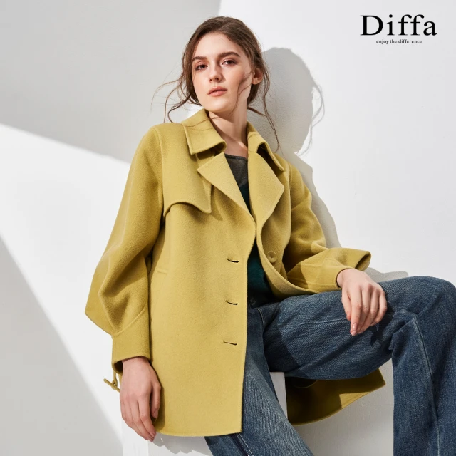 Diffa 領口立體剪裁設計針織衫-女好評推薦