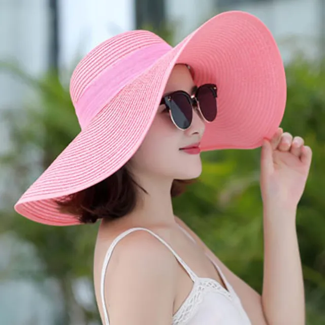 【良池】大沿防曬可折疊遮陽帽(草帽、UV、沙灘)