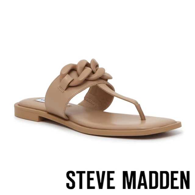 STEVE MADDEN ATHINA 飾釦夾腳平底拖鞋(卡