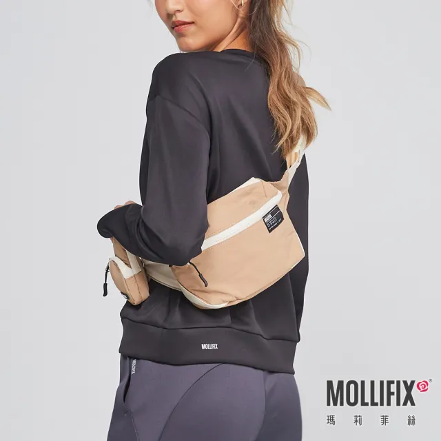 【Mollifix 瑪莉菲絲】腰包小包搭配組 FF、交換禮物、運動小物、運動配件、運動包(奶油卡其)