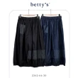 【betty’s 貝蒂思】腰鬆緊點點拼接下擺抽皺牛仔花苞裙(共二色)