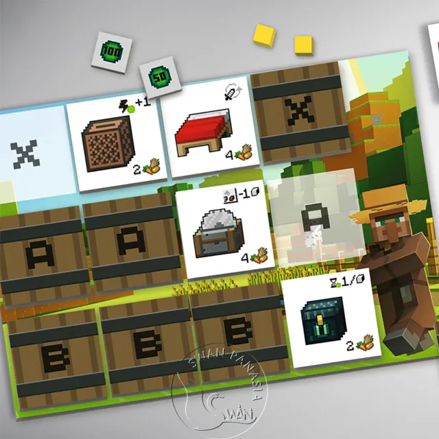 【新天鵝堡桌遊】當個創世神農夫市集擴充 MINECRAFT：BUILDERS & BIOMES FARMER’S MARKET EX(全家一起來)