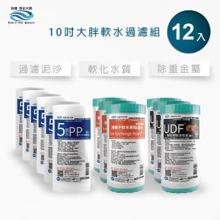 【怡康】全屋過濾濾心 10吋大胖軟水過濾型濾心12支組(本商品不含安裝)