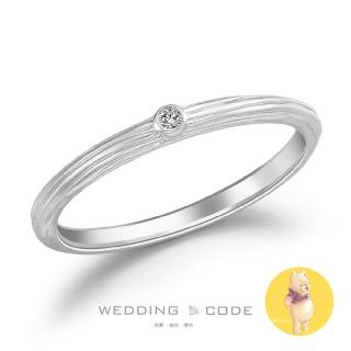 【WEDDING CODE】鉑金 鑽石女戒 迪士尼小熊維尼 4456玫(天然鑽石 618限定 現貨 禮盒)