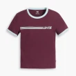 【LEVIS 官方旗艦】女款 復古滾邊短版T恤 / 修身版型 / 運動Logo 紫 熱賣單品 A3519-0003
