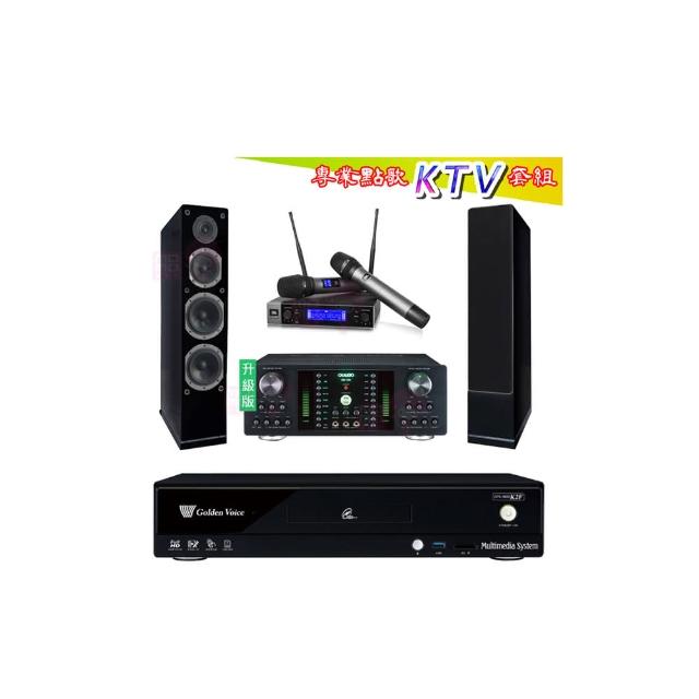 【金嗓】CPX-900 K2F+DB-7AN+JBL VM200+Austin AS-168 黑(4TB點歌機+擴大機+無線麥克風+落地式喇叭)