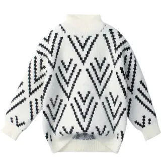 【小衣衫童裝】中大男女童仿水貂加絨毛衣(1121004)