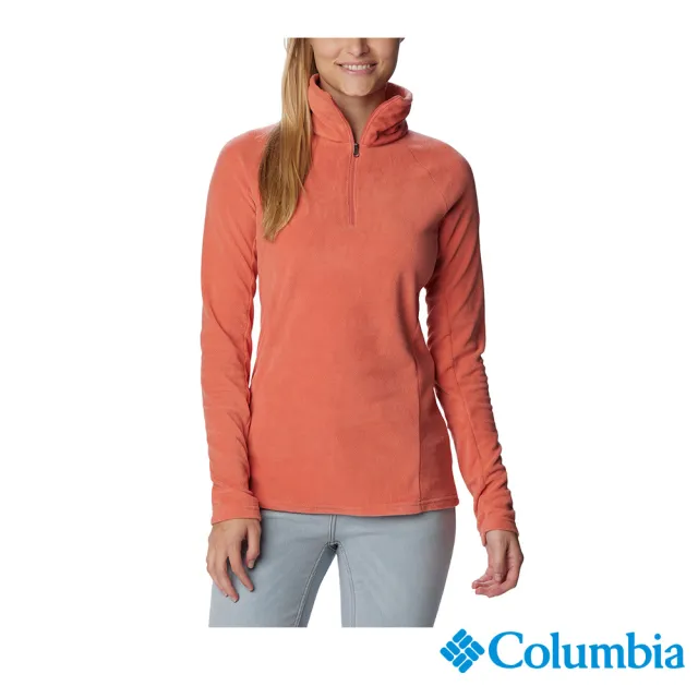 【Columbia 哥倫比亞 官方旗艦】女款-Glacial™半開襟保暖刷毛上衣(UAR11310/HF)