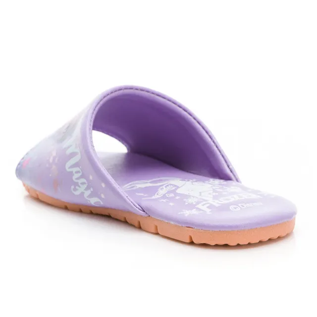 【Disney 迪士尼】正版童鞋 冰雪奇緣 室內拖鞋/穿脫方便 台灣製 紫(FNKS37037)