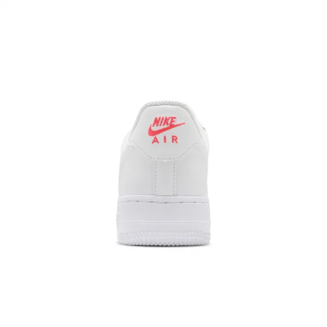 【NIKE 耐吉】休閒鞋 W Air Force 1 07 女鞋 男鞋 白 紅 ESS 小勾 彩色立體小勾 AF1(CT1989-101)