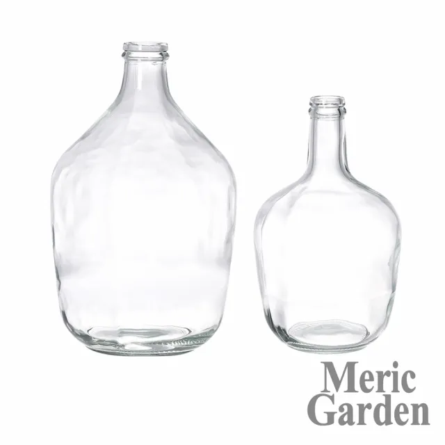 【Meric Garden】北歐簡約清新細口大肚裝飾透明玻璃花瓶/水培花器_S