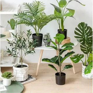 【Meric Garden】北歐風格居家裝飾高仿真大型景觀植栽擺設盆栽(琴葉榕L)