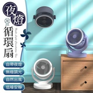 【御皇居】夜燈循環扇(無極調光 對流風扇)