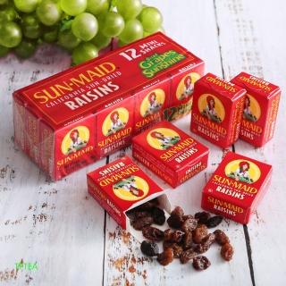 【SUN MAID 聖美多】葡萄乾-14gx12小盒 x4條(超值組-天然葡萄乾-原味-無新增糖)