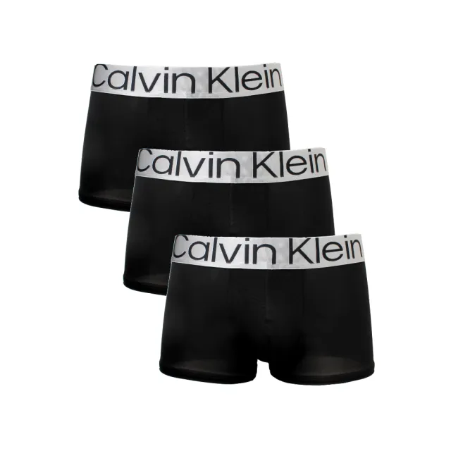 【Calvin Klein 凱文克萊】3件組 Steel超細纖維低腰短版男內褲 四角男內褲(CK內褲-多款任選)