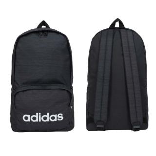 【adidas 愛迪達】大型後背包-雙肩包 肩背包 愛迪達 黑麻灰白(IJ5639)