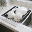 【好物良品】矽膠可折疊收納洗碗槽瀝水置物架(矽膠 折疊收納 洗碗槽 瀝水置物架)