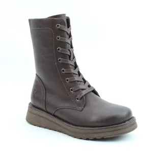 【heavenlyfeet】英國舒適休閒女鞋 繫帶8孔中筒靴-Martina4(可可色)