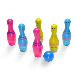 【BS 荷蘭】三色保齡球(兒童玩具 兒童保齡球 木製玩具)
