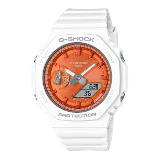 【CASIO 卡西歐】G-SHOCK極簡雅緻雙顯錶(GMA-S2100WS-7A)