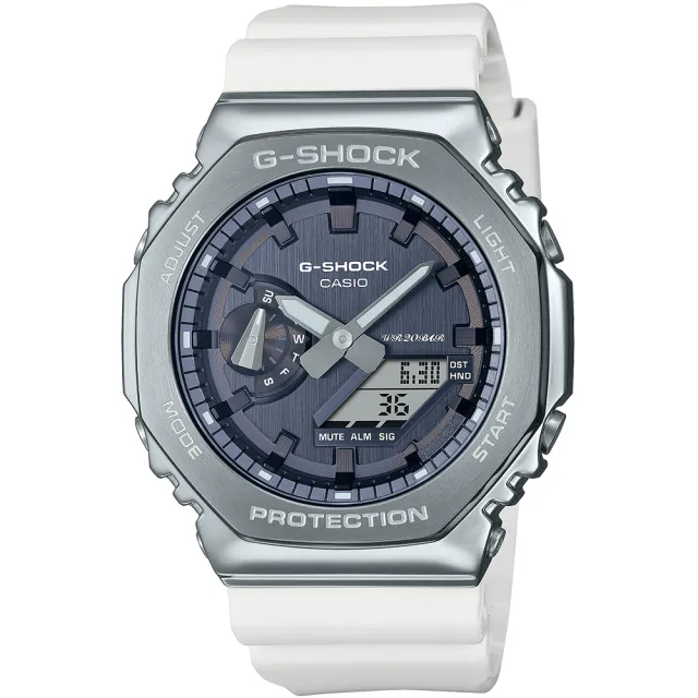 CASIO 卡西歐】G-SHOCK 金屬八角農家橡樹雙顯錶聖誕禮物(GM-2100WS-7A